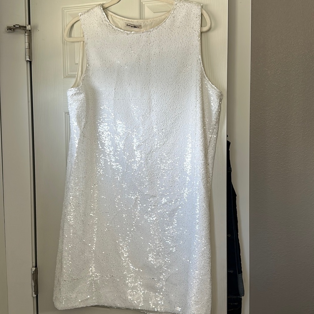 Madewell  White Sequin Dress - Picture 4 of 10